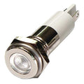 Flat Indicator Light, White, 12VDC