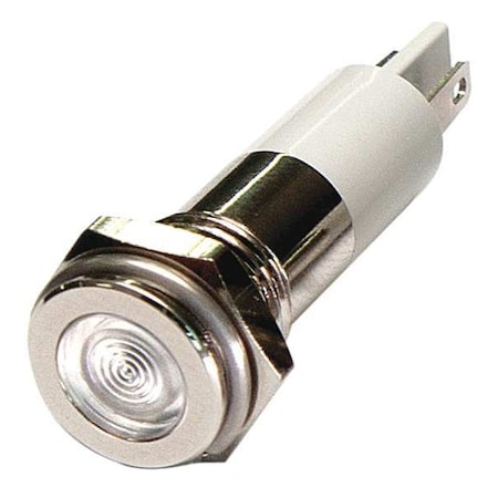Flat Indicator Light, White, 12VDC