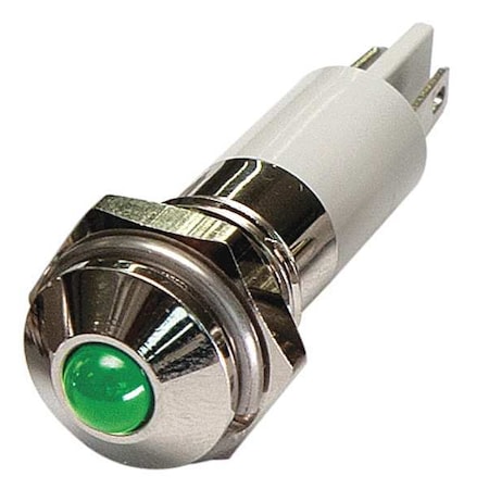 Round Indicator Light, Green, 12VDC