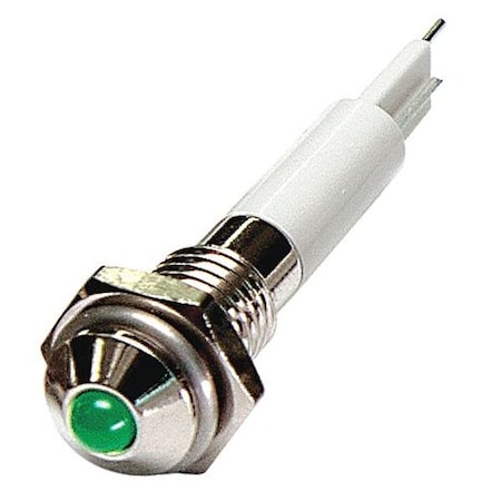 Round Indicator Light, Green, 24VDC