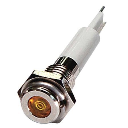 Flat Indicator Light, Yellow, 24VDC