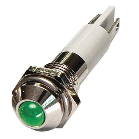 Round Indicator Light, Green, 12VDC