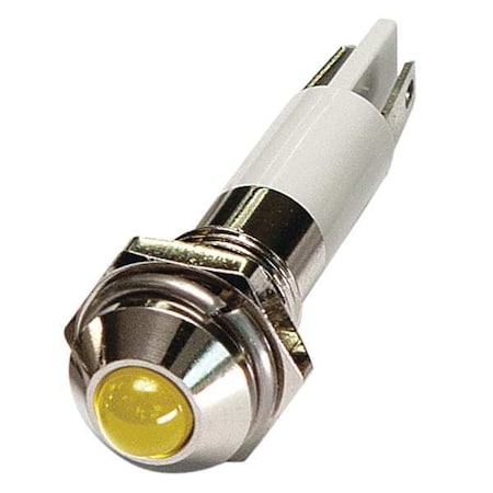 Round Indicator Light, Yellow, 24VDC