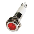 Flat Indicator Light, Red, 12VDC