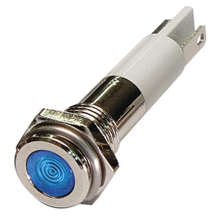 Flat Indicator Light, Blue, 24VDC, Current Drawn: 20 mA