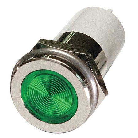 Flat Indicator Light, Green, 24VDC