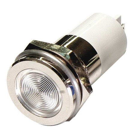 Flat Indicator Light, White, 120VAC
