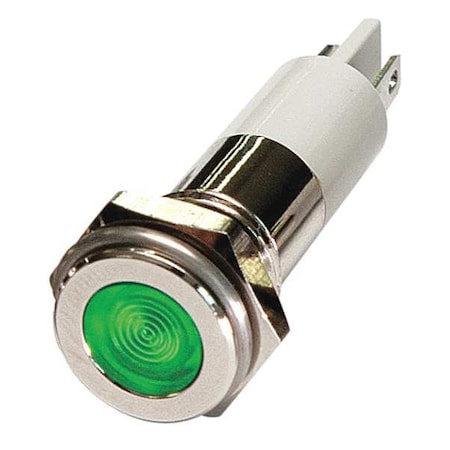 Flat Indicator Light, Green, 24VDC
