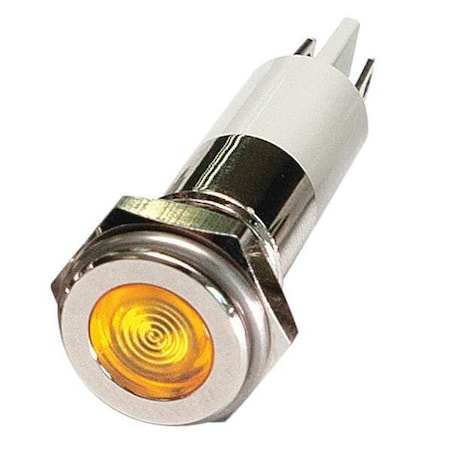Flat Indicator Light, Yellow, 120VAC