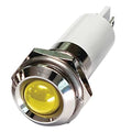 Round Indicator Light, Yellow, 120VAC