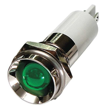Protrude Indicator Light, Green, 120VAC