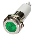 Flat Indicator Light, Green, 12VDC