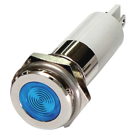 Flat Indicator Light, Blue, 12VDC