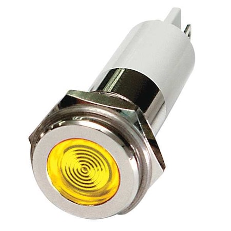 Flat Indicator Light, Yellow, 120VAC