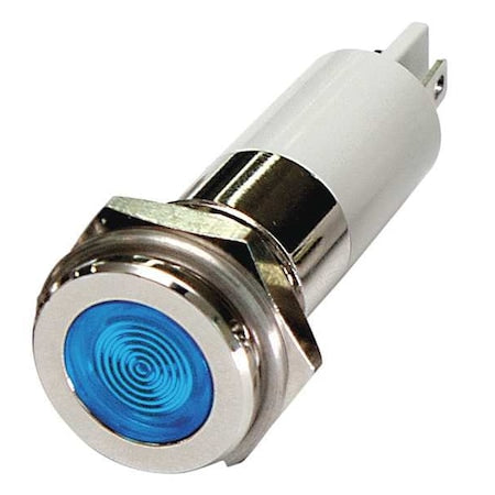 Flat Indicator Light, Blue, 120VAC