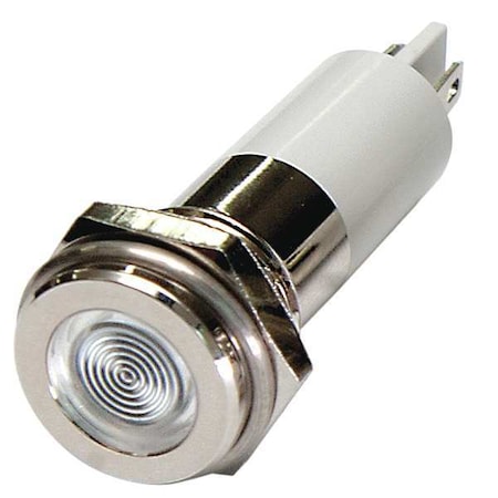 Flat Indicator Light, White, 120VAC