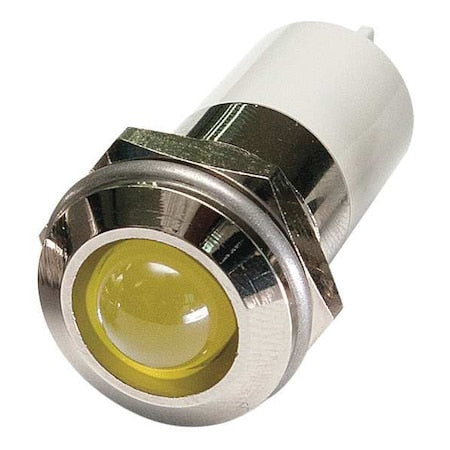 Round Indicator Light, Yellow, 12VDC