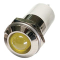 Round Indicator Light, Yellow, 120VAC