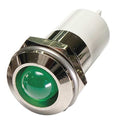 Round Indicator Light, Green, 120VAC