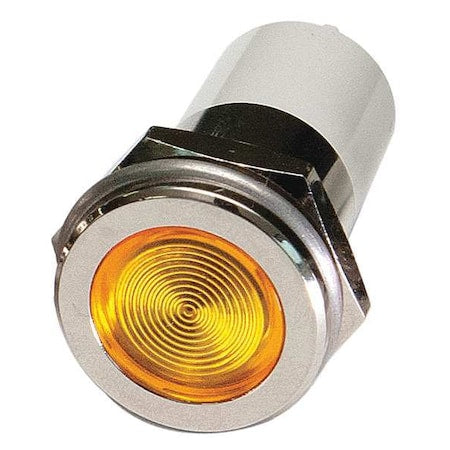Flat Indicator Light, Yellow, 12VDC
