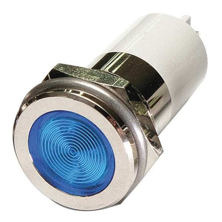 Flat Indicator Light, Blue, 12VDC