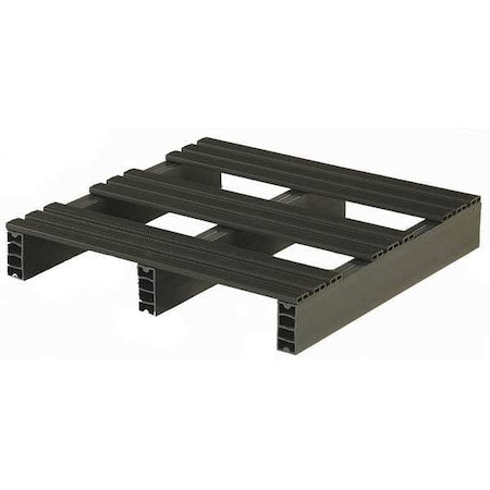 Recycled Rigid PVC Pallet, 24 in L, 24 in W, 4 in H, 500 lb Dynamic