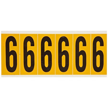 NumberLabel, Vinyl, 3-1/2inH, 1-1/2inW