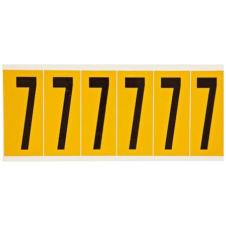 NumberLabel, Vinyl, 3-1/2inH, 1-1/2inW