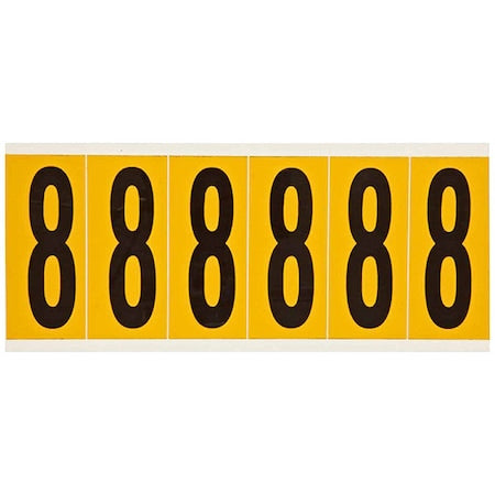 NumberLabel, Vinyl, 3-1/2inH, 1-1/2inW