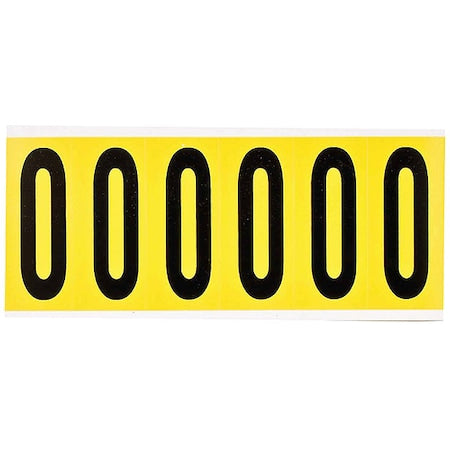 NumberLabel, Vinyl, 3-1/2inH, 1-1/2inW