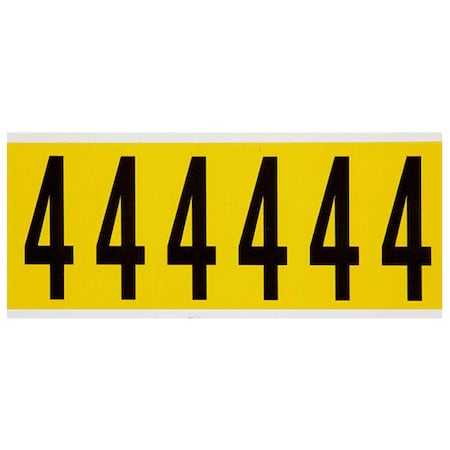 NumberLabel, Vinyl, 3-1/2inH, 1-1/2inW