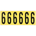 NumberLabel, Vinyl, 3-1/2inH, 1-1/2inW