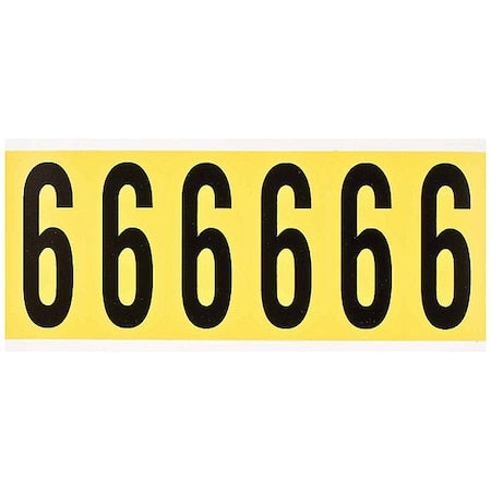 NumberLabel, Vinyl, 3-1/2inH, 1-1/2inW