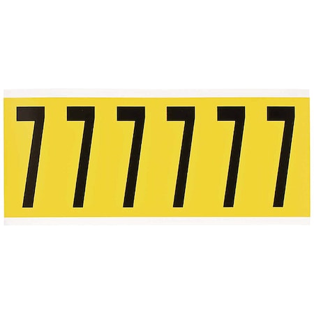 NumberLabel, Vinyl, 3-1/2inH, 1-1/2inW
