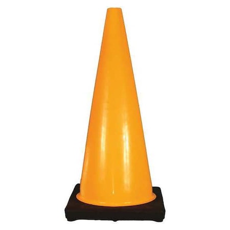Traffic Cone, PVC, 28 in Height, Yellow
