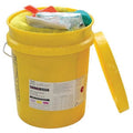 Acid Neutralizing Spill Kit, 3 gal Volume Absorbed per Kit, 5 gal Capacity, Bucket, Yellow