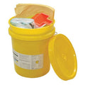 Base Neutralizing Spill Kit, 3 gal Volume Absorbed per Kit, 5 gal Capacity, Bucket, Yellow