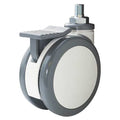 Twin Wheel Swivel Caster Brake, Nylon, 5 in, 297 lb