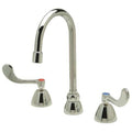 Manual Gooseneck Kitchen/Bathroom Faucet, 8" Mount, Chrome 3 Hole