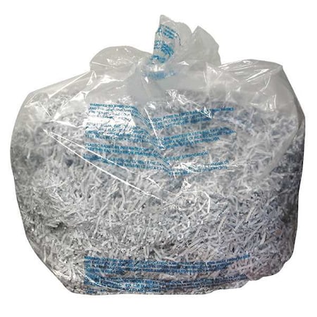 Shredder Bag, Plastic, 40 gal., PK100