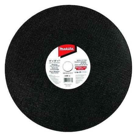 Abrasive Cut-Off Wheel, A30R-BF, 14 in Dia, 1/8 in Thick, 1 in Arbor Hole Size, Aluminum Oxide