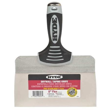 Taping Knife, Straight, SS, 8"W