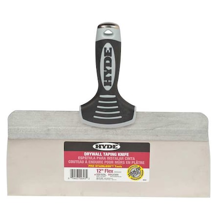 Taping Knife, Straight, SS, 12"W