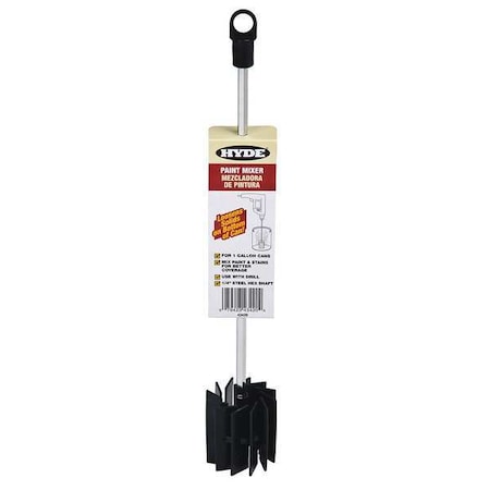 Paint Mixer,1/4 Dia,11 In L,1 Gallon