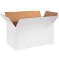 24 in x 12 in x 12 in Shipping Box, White, Corrugate, Single Wall, 32 ECT