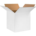 24 in x 24 in x 24 in Shipping Box, White, Corrugate, Single Wall, 32 ECT