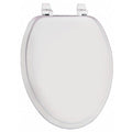 Bidet Toilet Seat With Cover, Molded Wood, Elongated, White