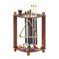 Regent Corner Floor Cue Rack, Walnut