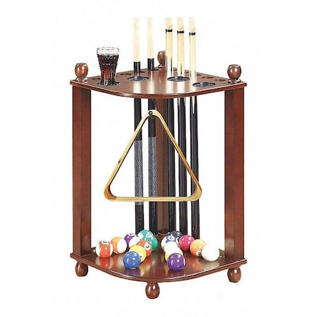 Regent Corner Floor Cue Rack, Walnut