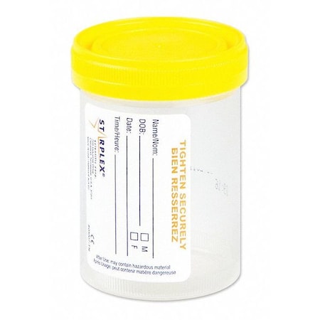 Specimen Container w/Lid, 120mL, PK300